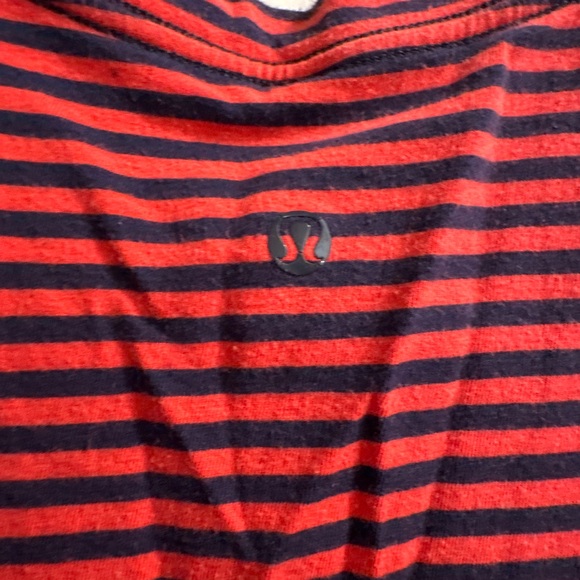lululemon athletica Red and Black Striped Long Sleeve Tee - Picture 4 of 4